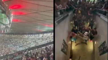 VIDEO- Lanus- Fluminense, partido fue demorado en el incio del complemento por violencia en las tribunas