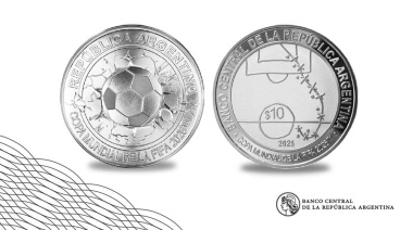 Moneda conmemorativa sobre Maradona, pero sin mencionarlo