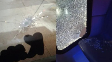 Atacaron a piedrazos a un colectivo en medio del paro de la CGT