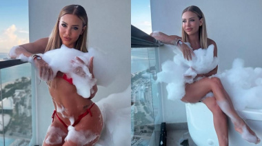FOTOS- Evangelina Anderson deslumbró con sensuales fotos en un jacuzzi tras su separación de Demichelis