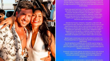 La novia de Juan Pablo emitió comunicado y afirmó: "no somos pareja"