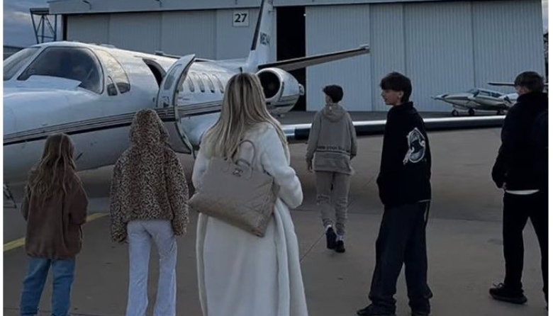 Wanda Nara viajó con sus 5 hijos a Bariloche de vacaciones de invierno: frío, nieve y mucho amor