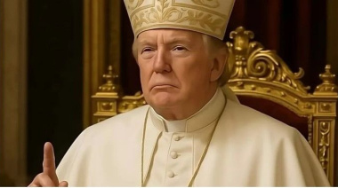 La imagen viral de Trump como Papa que generó polémica a días del Cónclave en el Vaticano