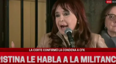 Luego de la sentencia, Cristina habló de "cepo al voto popular"