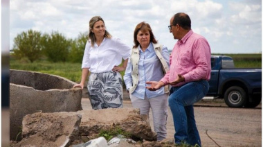 Bullrich recorrió zonas inundadas en la Provincia: anunció asistencia, maquinaria y créditos