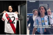Dua Lipa sorprendió al llegar a la Bombonera para el Superclásico Boca y River